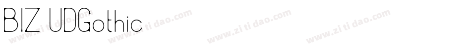 BIZ UDGothic字体转换